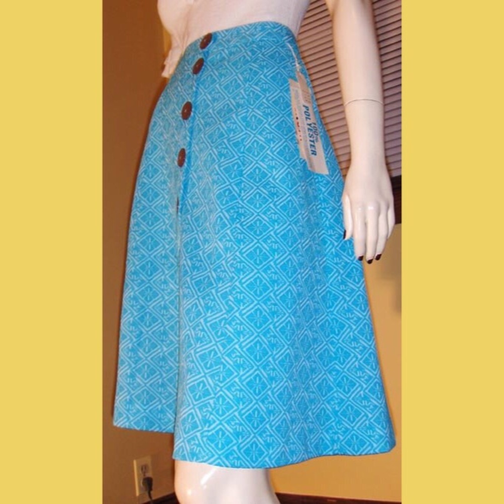 MOD Vintage High Waisted Buttondown Aline Skirt NWT